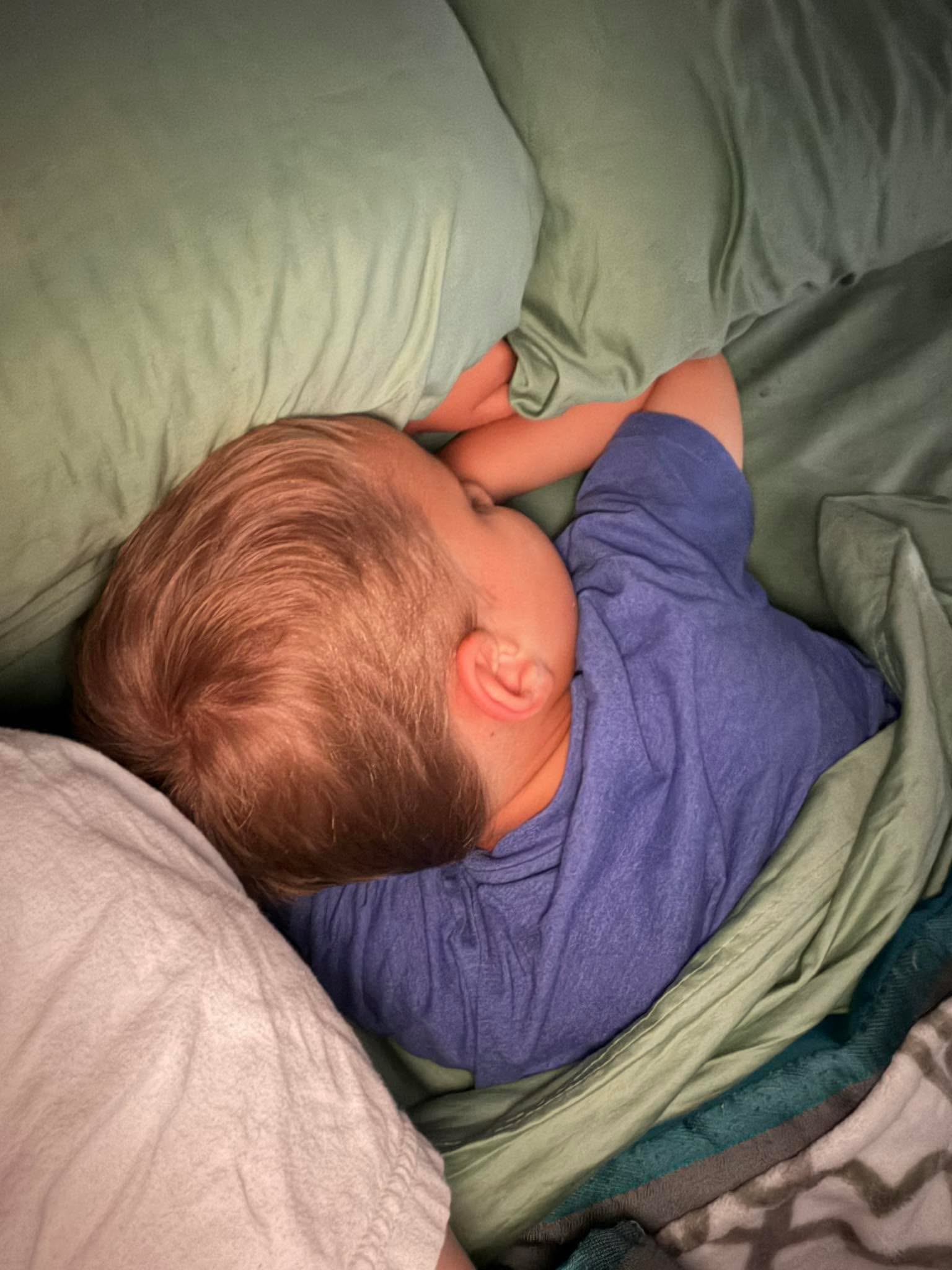 When he’s “not tired” but agrees to some cuddle time because it’s been an emotional day. 💕