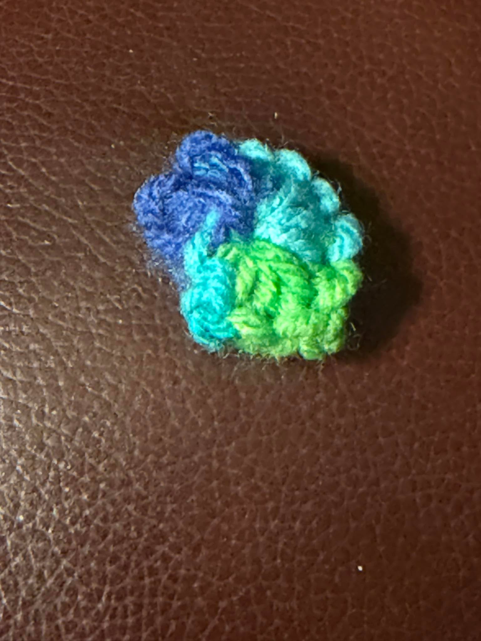 I’m so excited! I wanted to make a more table-top version of a mandala game, and my first stone is complete!