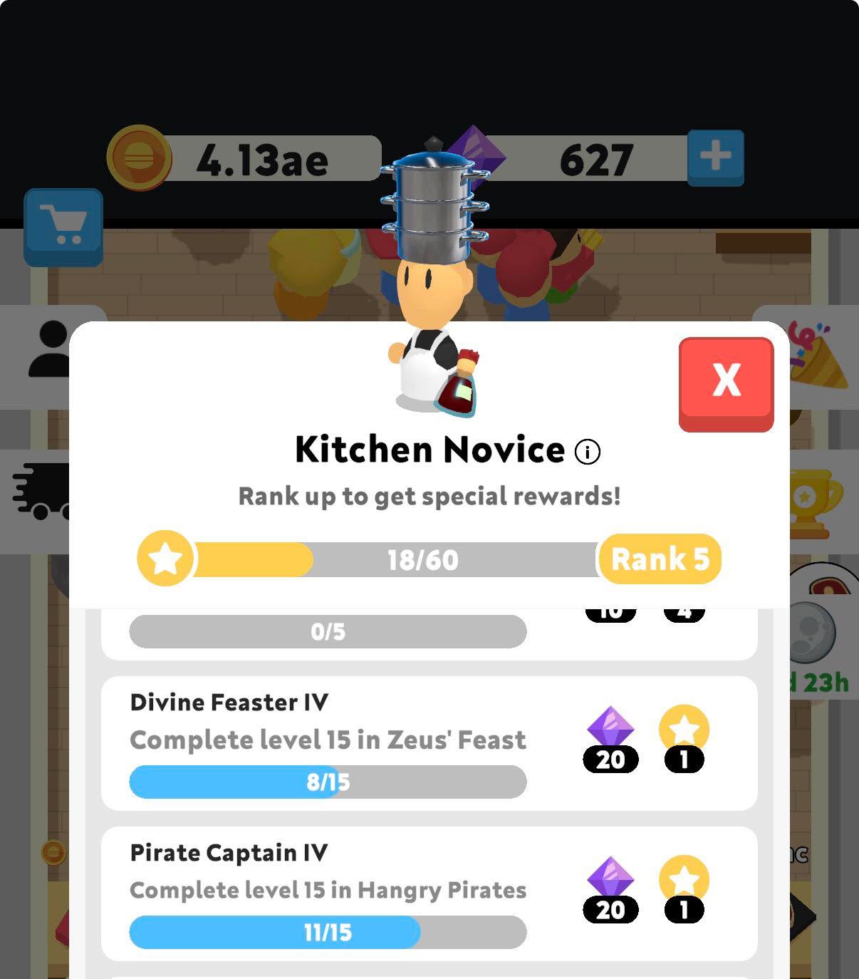 Anyone play EatVenture on their phone? You can now rank up your little worker.