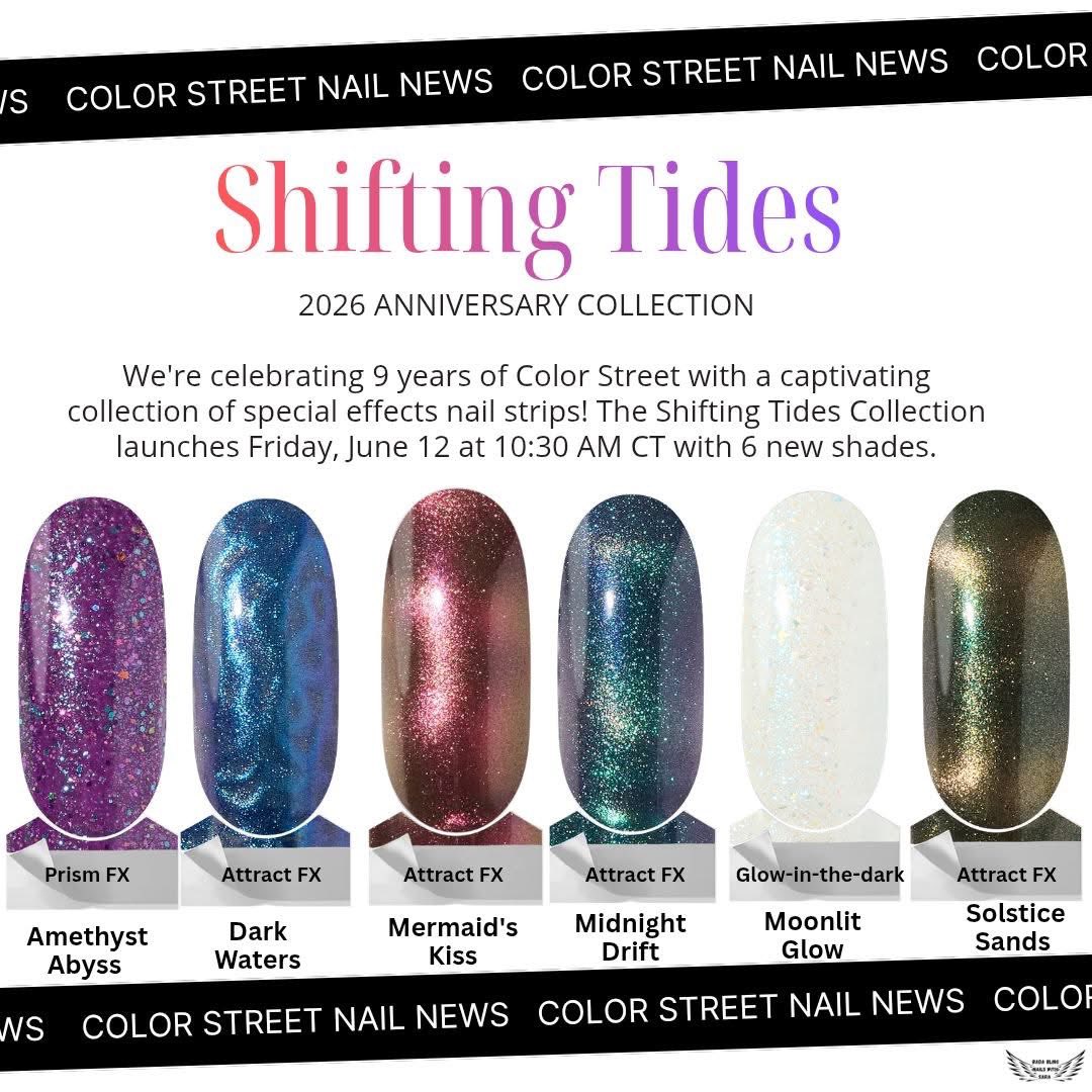 Color Street’s Shifting Tides collection drops tomorrow (10:30 am CT), and every set is a special effect. These are some of the most gorgeous sets I’ve ever seen!

www.colorstreet.com/MamaIuchs